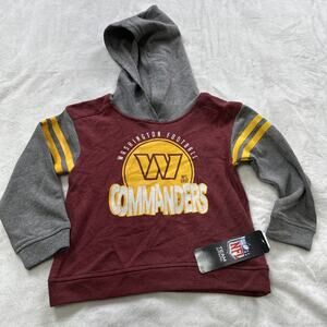 NFL Washington Commanders Pullover Hoodie Youth Girls Small 4 Sweatshirt Sparkle